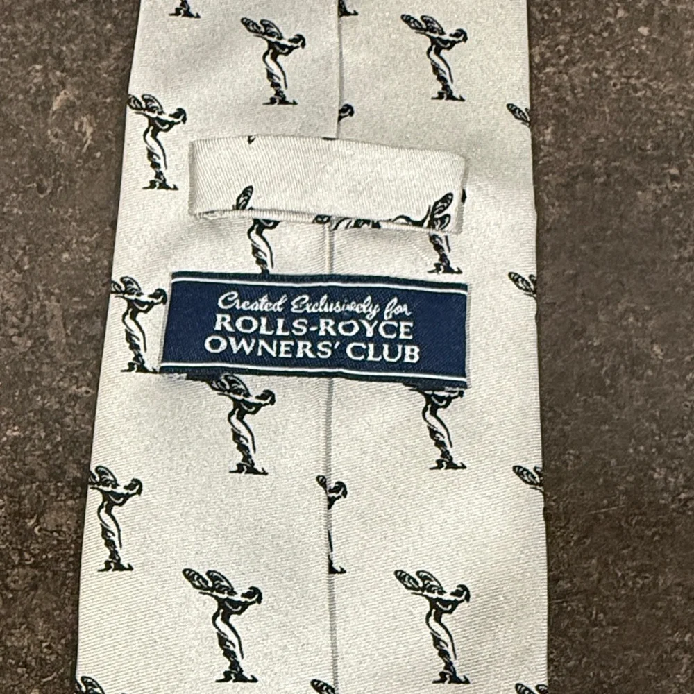 Rolls Royce Men's Gray Owners Club Silk Neck‎ Tie